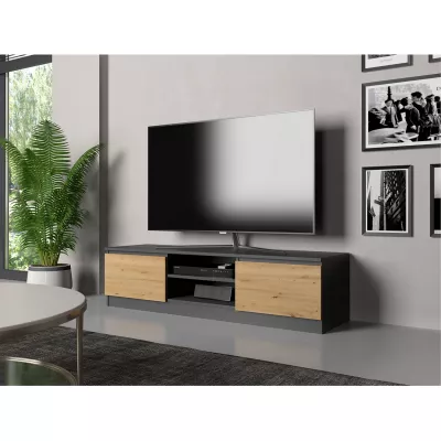 Televizní stolek SABA 2 - dub artisan / antracitový