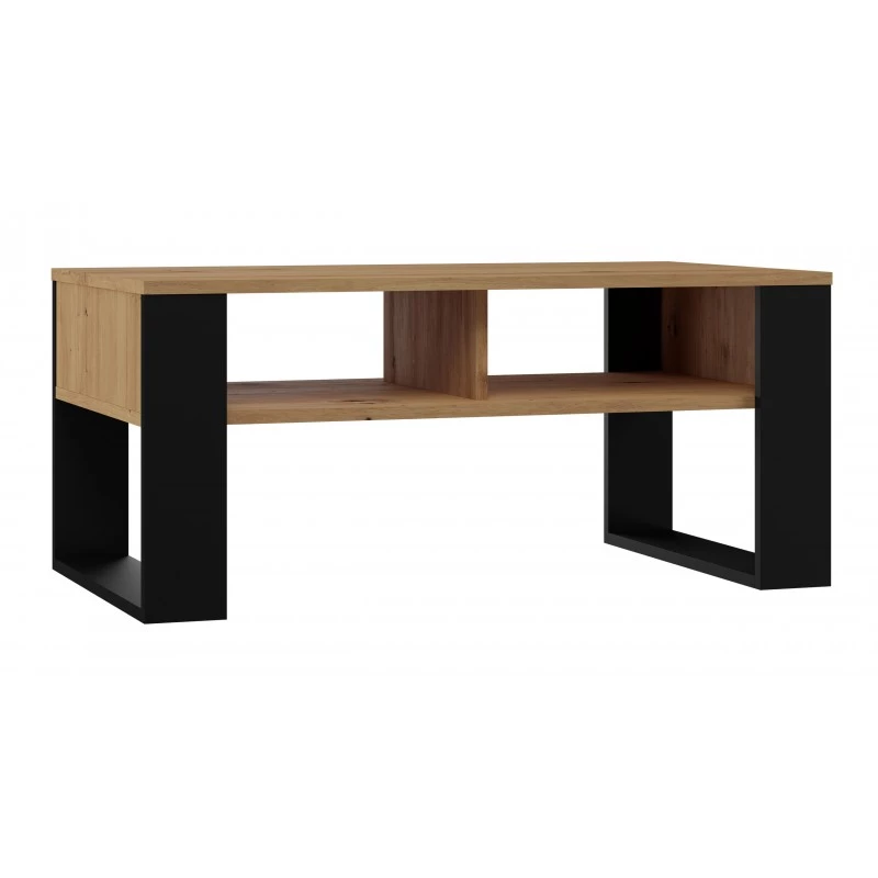 Konferenční stolek s poličkou LAUREN 3 - dub artisan / černý
