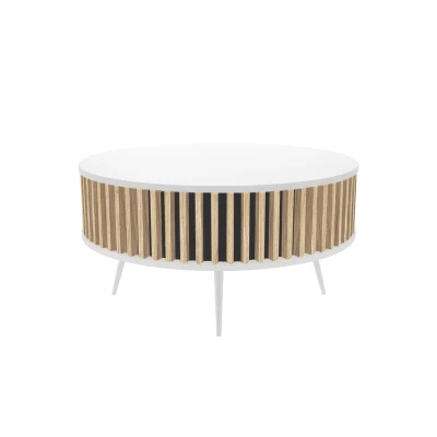Konferenční stolek RORY - dub / bílý