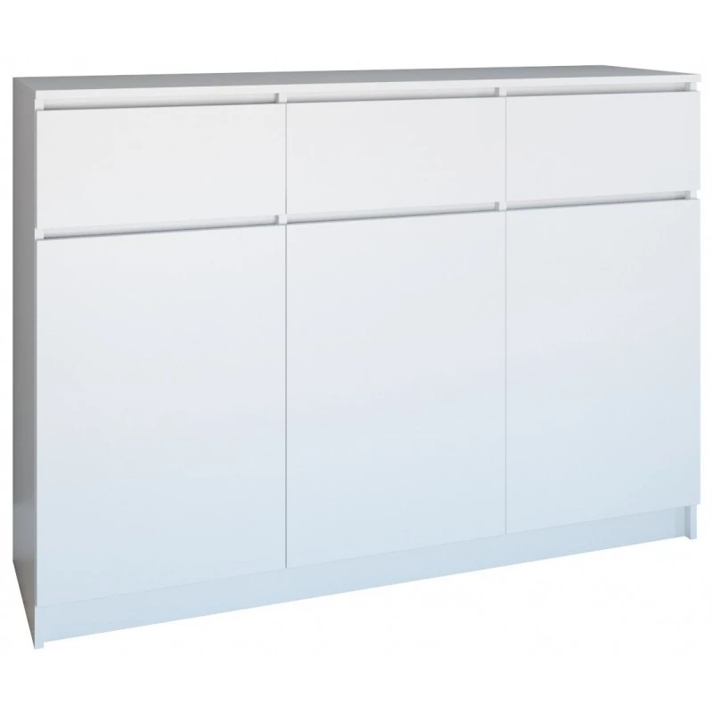 Široká kombinovaná komoda ELBE - bílá