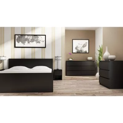 Úzká zásuvková komoda TAAVI - černá