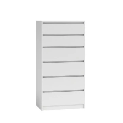 Vysoká šuplíková komoda GERT - bílá