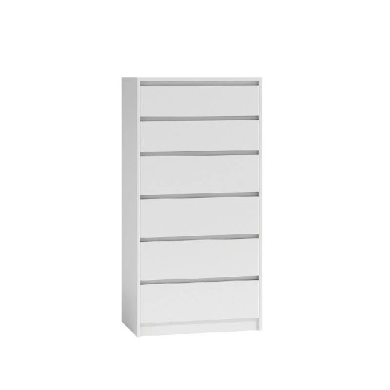 Vysoká šuplíková komoda GERT - bílá