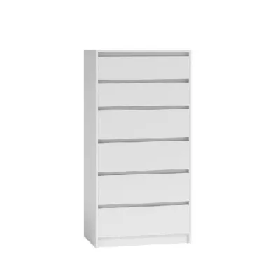 Vysoká šuplíková komoda GERT - bílá