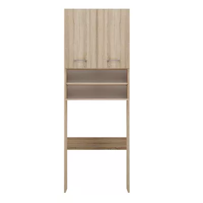 Vysoká koupelnová skříňka nad pračku MARGO 1 - dub sonoma