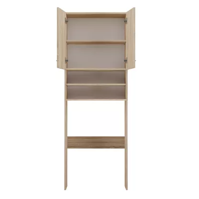 Vysoká koupelnová skříňka nad pračku MARGO 1 - dub sonoma