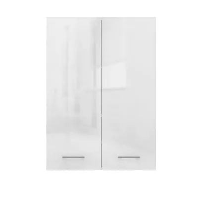 Horní koupelnová skříňka MARGO - lesklá bílá