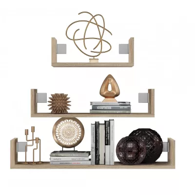 Set 3x závěsná polička TARMO - dub sonoma