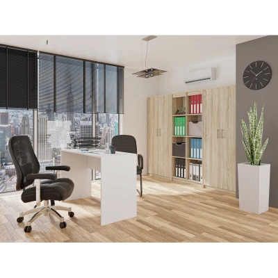 Policový regál do kanceláře RAINER - dub sonoma