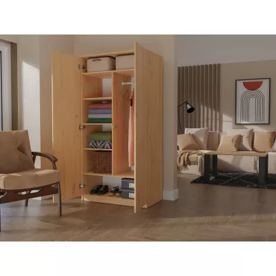 Dvoudveřová šatní skříň 90 cm TAUNO - dub artisan