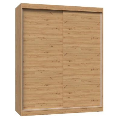 Šatní skříň 160 cm s posuvnými dveřmi RANNO 4 - dub artisan