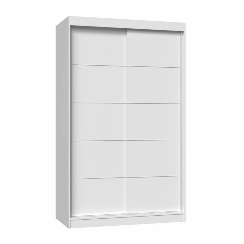 Šatní skříň 120 cm s posuvnými dveřmi RANNO 2 - bílá