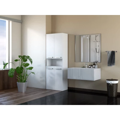 Koupelnová skříňka s poličkou VALDUR 4 - matná bílá