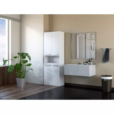 Koupelnová skříňka s poličkou VALDUR 3 - matná bílá