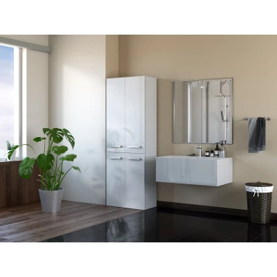 Koupelnová skříňka VALDUR 2 - lesklá bílá