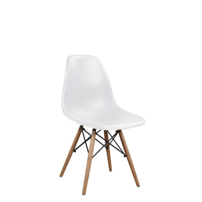 VÝPRODEJ - Set čtyř skandinávských židlí ACARINO - bílý