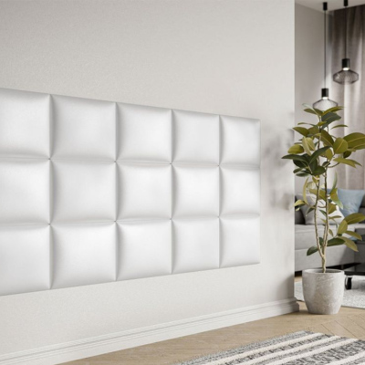 VÝPRODEJ - Čalouněný nástěnný panel 40x30 PAG - bílá eko kůže