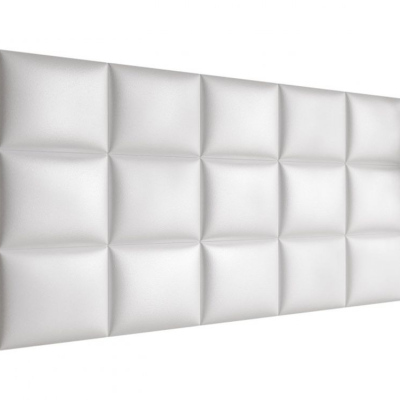 VÝPRODEJ - Čalouněný nástěnný panel 40x30 PAG - bílá eko kůže