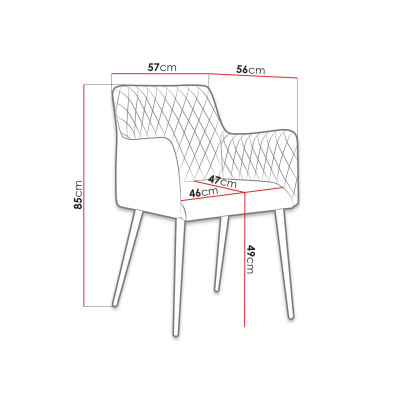 VÝPRODEJ - Set dvou moderních židlí PILAR - šedá