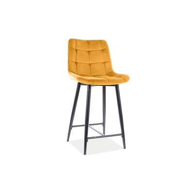 VÝPRODEJ - Malá barová židle LYA - žlutá / černá