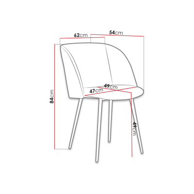 VÝPRODEJ - Set moderních židlí DOROTHEA - zelený