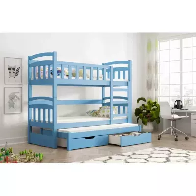 Dětská postel s úložným prostorem ARANKA - 75x180, modrá