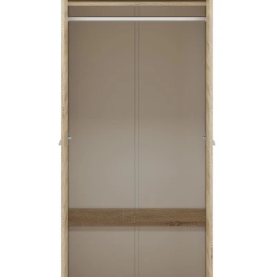 VÝPRODEJ - Dvoudveřová šatní skříň GVENDA - šířka 80 cm, dub sonoma světlý