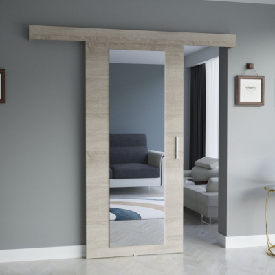 VÝPRODEJ - Posuvné dveře SALOME se zrcadlem - Sonoma