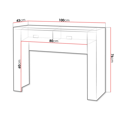 VÝPRODEJ - Toaletka TAKA - milano / krémová
