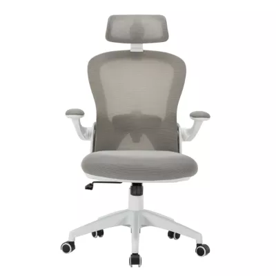 Otočná židle FABLE - šedá / bílá