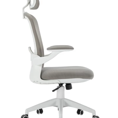 Otočná židle FABLE - šedá / bílá