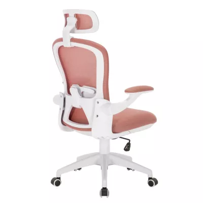 Otočná židle FABLE - růžová / bílá