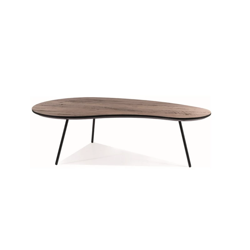 Asymetrický konferenční stolek PERKLIS - ořech / černý