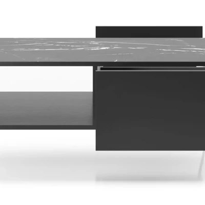 Konferenční stolek DEVIKA - černý grafit / černý mramor