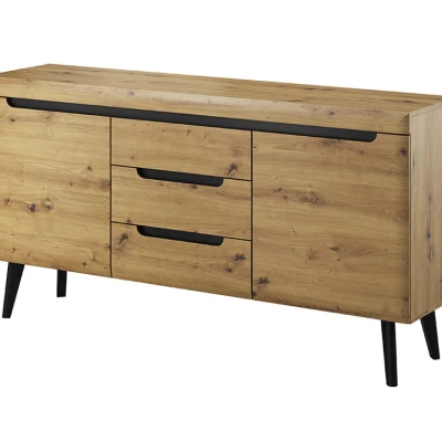 Velká kombinovaná komoda NATHANIEL - dub artisan