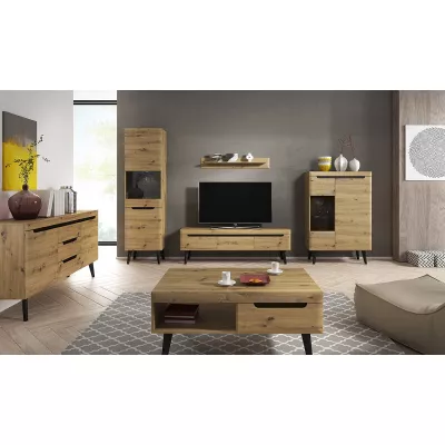 Velká kombinovaná komoda NATHANIEL - dub artisan