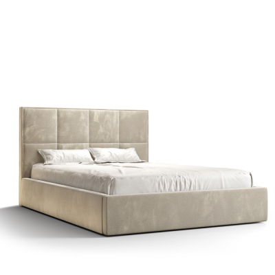 VÝPRODEJ - Stylová manželská postel s roštem IMRA - 180x200, béžová