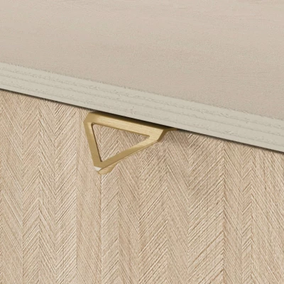 Regál s dvířky MEDEA - pískově béžová / jedle