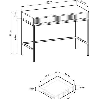 Konzolový stolek MISHEEL - šedý
