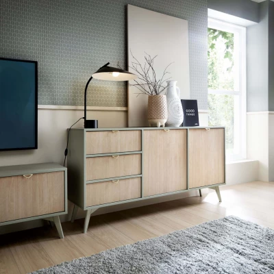 Široká komoda MEDEA - eukalyptus / jedle