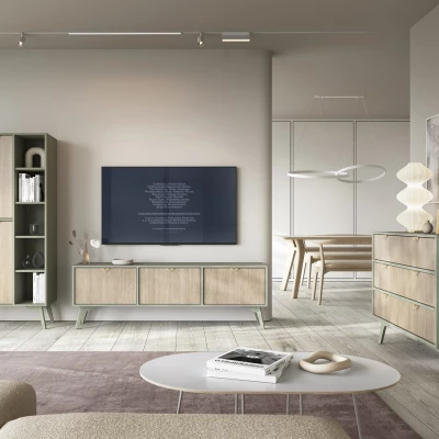 Komoda s šuplíky MEDEA - eukalyptus / jedle