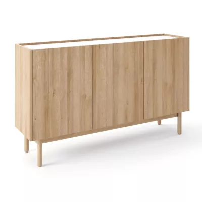 Nízká komoda ABUA - dub riviera / mramor bianco