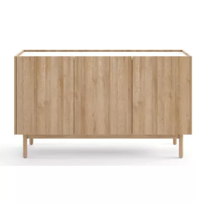 Nízká komoda ABUA - dub riviera / mramor bianco