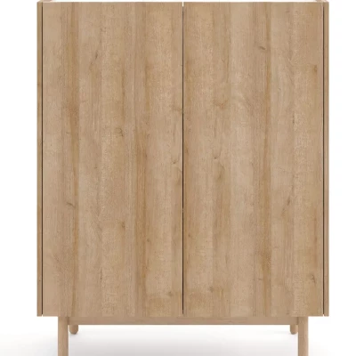 Vysoká komoda ABUA - dub riviera / mramor bianco