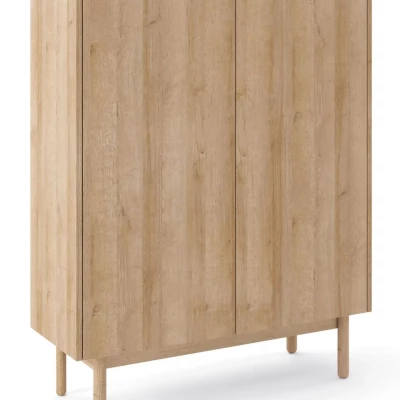 Vysoká komoda ABUA - dub riviera / mramor bianco