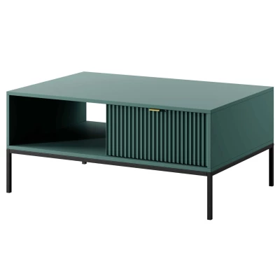 Konferenční stolek MISHEEL - modrozelený / černý