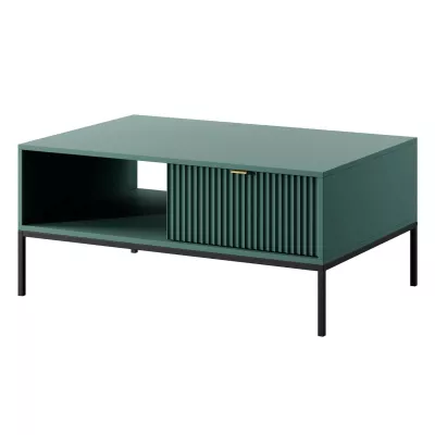 Konferenční stolek MISHEEL - modrozelený / černý