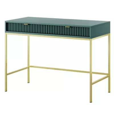 Konzolový stolek MISHEEL - modrozelený / zlatý