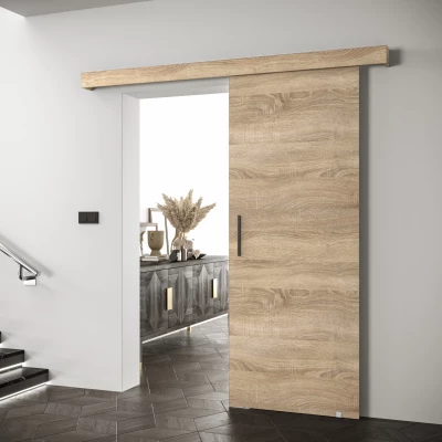Posuvné dveře s černým úchytem SALOME 1 - dub sonoma