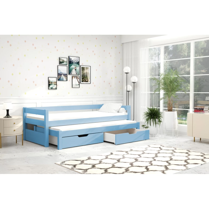 Dětská postel TAIGA - 90x200, modrá